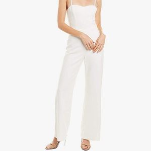 French Connection Spaghetti Strap Sweetheart Neckline Straight Leg Jumpsuit
